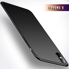 Silikon Schutzhülle Ultra Dünn Tasche S02 für Apple iPhone Xs Schwarz