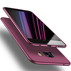 Silikon Schutzhülle Ultra Dünn Tasche S03 für Samsung Galaxy C9 Pro C9000 Violett
