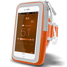 Sport Armband Handytasche Sportarmband Laufen Joggen Universal A02 für Motorola MOTO G52 Orange