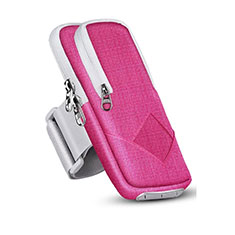 Sport Armband Handytasche Sportarmband Laufen Joggen Universal A05 für Samsung Galaxy S21 Ultra 5G Pink