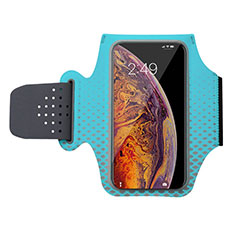 Sport Armband Handytasche Sportarmband Laufen Joggen Universal G04 für Huawei Mate 40 Pro Hellblau