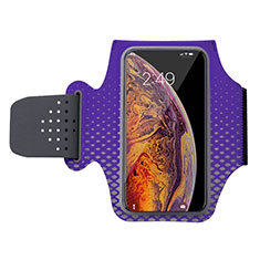 Sport Armband Handytasche Sportarmband Laufen Joggen Universal G04 für Apple iPhone 13 Violett