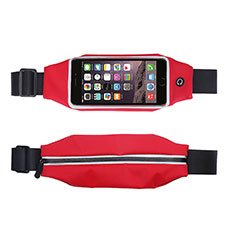 Sport Quertasche Schutz Hülle Laufen Joggen Universal L10 für Oppo A15 Rot