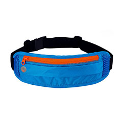 Sport Quertasche Schutz Hülle Laufen Joggen Universal S01 für Vivo Y20s Blau