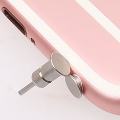 Staubschutz Stöpsel Passend Jack 3.5mm Android Apple Universal D03 für Apple iPhone 13 Silber