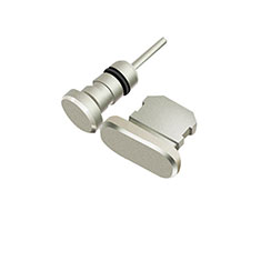Staubschutz Stöpsel Passend Lightning USB Jack J01 für Apple iPhone 13 Mini Silber