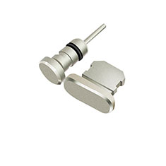 Staubschutz Stöpsel Passend Lightning USB Jack J01 für Apple iPhone 5S Silber