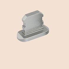 Staubschutz Stöpsel Passend Lightning USB Jack J06 für Apple iPhone 13 Mini Grau