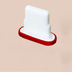 Staubschutz Stöpsel Passend Lightning USB Jack J07 für Apple iPhone 7 Plus Rot