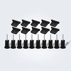 Staubschutz Stöpsel Passend USB-B Jack Android Universal 10PCS H01 für Vivo Y12s Schwarz