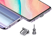 Staubschutz Stöpsel Passend USB-B Jack Android Universal H02 für Samsung Galaxy A8 2018 A530F Dunkelgrau