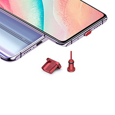 Staubschutz Stöpsel Passend USB-B Jack Android Universal H02 für Samsung Galaxy S21 Ultra 5G Rot