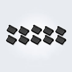 Staubschutz Stöpsel Passend USB-C Jack Type-C Universal 10PCS H01 für Apple iPhone 15 Plus Schwarz