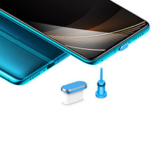 Staubschutz Stöpsel Passend USB-C Jack Type-C Universal H03 für Motorola Moto Z Play Blau