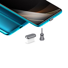 Staubschutz Stöpsel Passend USB-C Jack Type-C Universal H03 für Huawei Ascend G730 Dunkelgrau