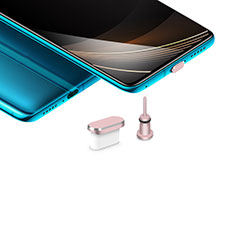 Staubschutz Stöpsel Passend USB-C Jack Type-C Universal H03 für Samsung Galaxy J5 2017 SM-J750F Rosegold