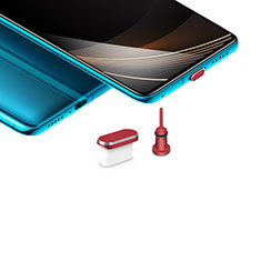 Staubschutz Stöpsel Passend USB-C Jack Type-C Universal H03 für Samsung Galaxy S5 Neo SM-G903f Rot