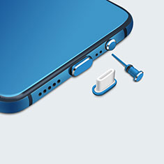 Staubschutz Stöpsel Passend USB-C Jack Type-C Universal H05 für Motorola Moto Z2 Play Blau