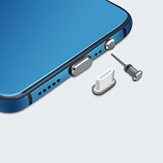 Staubschutz Stöpsel Passend USB-C Jack Type-C Universal H05 für Samsung Galaxy A8 2018 A530F Dunkelgrau