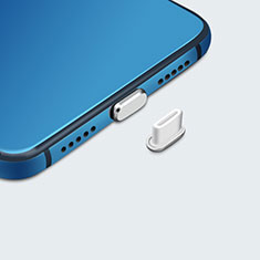 Staubschutz Stöpsel Passend USB-C Jack Type-C Universal H07 für Samsung Galaxy J5 SM-J500F Silber