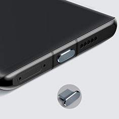 Staubschutz Stöpsel Passend USB-C Jack Type-C Universal H08 für Huawei MediaPad M3 Lite 10.1 BAH-W09 Dunkelgrau
