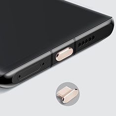 Staubschutz Stöpsel Passend USB-C Jack Type-C Universal H08 für Motorola Moto Edge 20 Pro 5G Gold