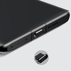Staubschutz Stöpsel Passend USB-C Jack Type-C Universal H08 für Samsung Galaxy Xcover 2 S7710 Schwarz
