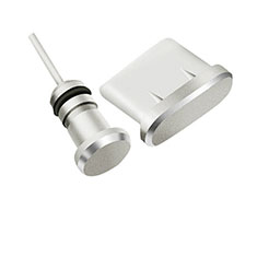 Staubschutz Stöpsel Passend USB-C Jack Type-C Universal H09 für Xiaomi Poco M3 Silber