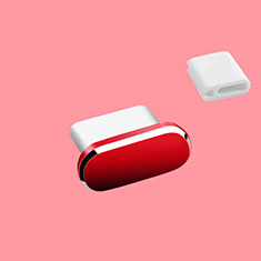 Staubschutz Stöpsel Passend USB-C Jack Type-C Universal H10 für Samsung Galaxy Tab S6 Lite 10.4 SM-P610 Rot