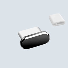 Staubschutz Stöpsel Passend USB-C Jack Type-C Universal H10 für Oppo A9 Schwarz