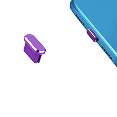 Staubschutz Stöpsel Passend USB-C Jack Type-C Universal H13 für Apple iPhone 15 Pro Max Violett