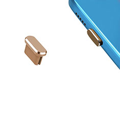 Staubschutz Stöpsel Passend USB-C Jack Type-C Universal H13 für Wiko Rainbow Jam Gold