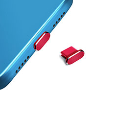 Staubschutz Stöpsel Passend USB-C Jack Type-C Universal H14 für Huawei Ascend P6 Rot