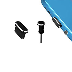 Staubschutz Stöpsel Passend USB-C Jack Type-C Universal H15 für HTC Bolt Schwarz