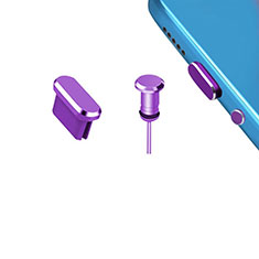 Staubschutz Stöpsel Passend USB-C Jack Type-C Universal H15 für Motorola Moto G71s 5G Violett