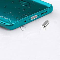 Staubschutz Stöpsel Passend USB-C Jack Type-C Universal H16 für Samsung Galaxy A5 2017 Duos Silber