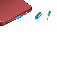 Staubschutz Stöpsel Passend USB-C Jack Type-C Universal H17 für Vivo V20 SE Blau