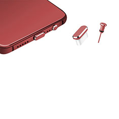 Staubschutz Stöpsel Passend USB-C Jack Type-C Universal H17 für Huawei Ascend P6 Rot