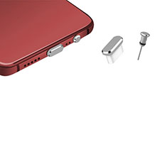 Staubschutz Stöpsel Passend USB-C Jack Type-C Universal H17 für Nokia X7 Silber