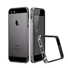 Tasche Luxus Aluminium Metall Rahmen für Apple iPhone 5S Grau