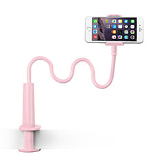 Universal Faltbare Ständer Handy Halter Halterung Flexibel für Motorola Moto One Zoom Rosa