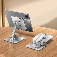 Universal Faltbare Ständer Tablet Halter Halterung Flexibel F01 für Apple iPad Pro 12.9 (2022) Silber