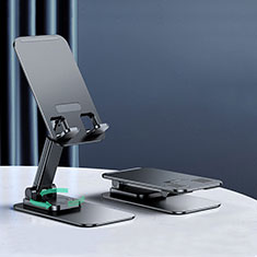 Universal Faltbare Ständer Tablet Halter Halterung Flexibel F02 für Apple iPad 10.2 (2020) Schwarz