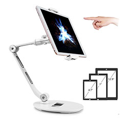 Universal Faltbare Ständer Tablet Halter Halterung Flexibel H08 für Apple iPad 2 Weiß