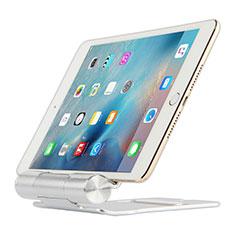 Universal Faltbare Ständer Tablet Halter Halterung Flexibel K14 für Apple iPad Pro 12.9 Silber