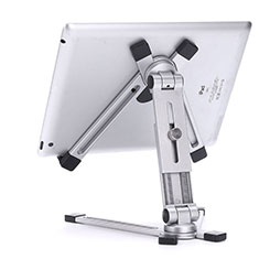 Universal Faltbare Ständer Tablet Halter Halterung Flexibel K19 für Apple iPad Air Silber