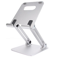 Universal Faltbare Ständer Tablet Halter Halterung Flexibel K20 für Apple iPad Air 10.9 (2020) Silber