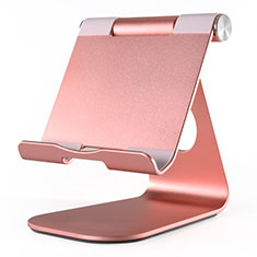 Universal Faltbare Ständer Tablet Halter Halterung Flexibel K23 für Apple iPad 4 Rosegold