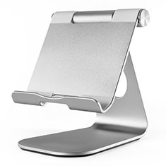 Universal Faltbare Ständer Tablet Halter Halterung Flexibel K23 für Apple iPad Air Silber