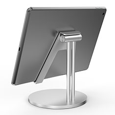 Universal Faltbare Ständer Tablet Halter Halterung Flexibel K24 für Huawei MediaPad M2 10.1 FDR-A03L FDR-A01W Silber